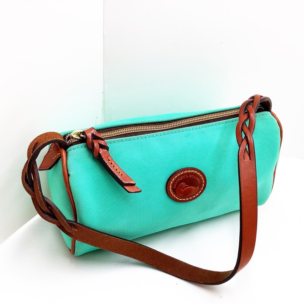 {Dooney & Bourke} Barrel Nylon Leather Trim Bag